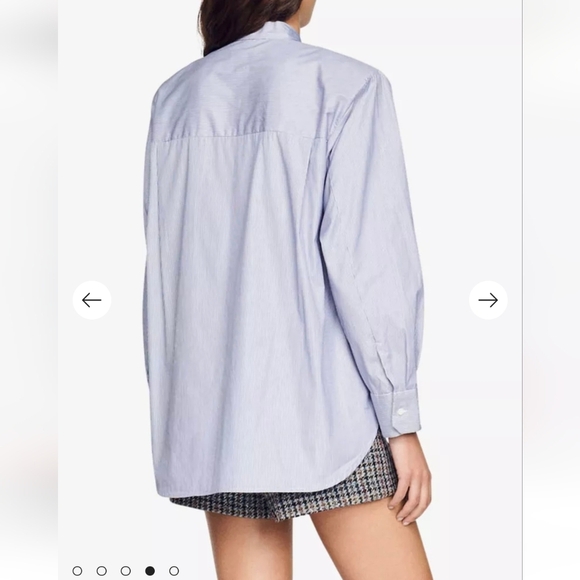 Sandro Milano Cotton Bow Shirt - Picture 2 of 13